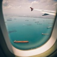 Uitzicht vliegtuig reizen